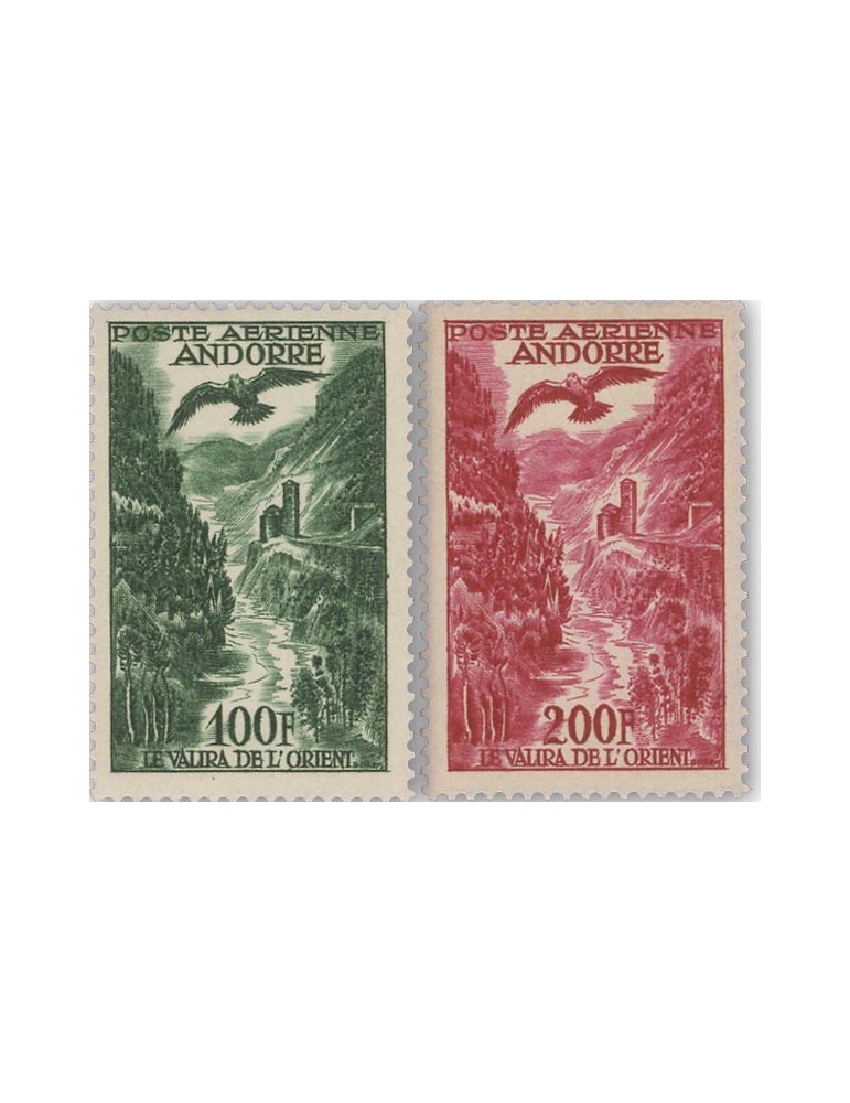 n° 2/3* - Timbre ANDORRE Poste Aerienne