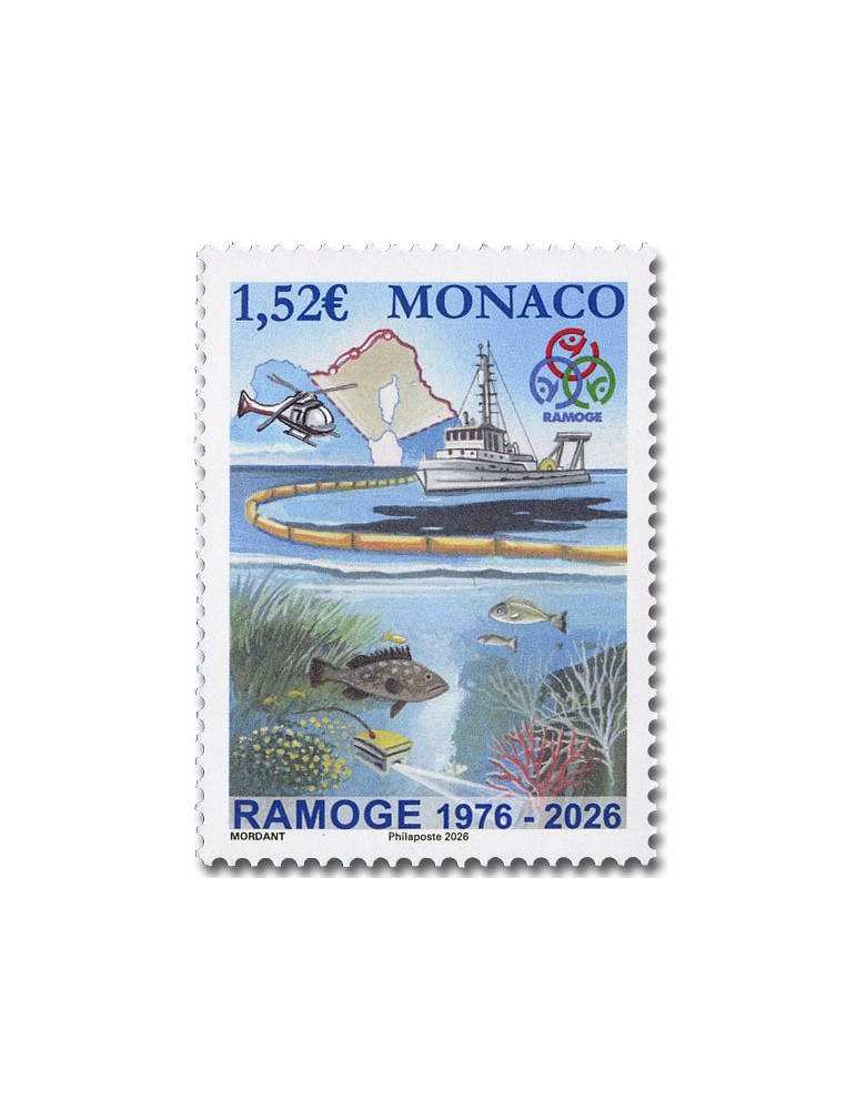 n° 3556 - Timbre MONACO Poste (50 ANS ACCORD RAMOGE - 14_26_416)