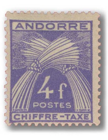 n° 21/31* - Timbre ANDORRE Taxe 2