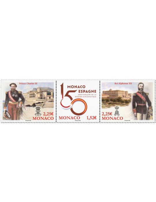 n° 3551/3553 - Timbre MONACO Poste (150 ANS DE RELATIONS DIPLOMATIQUES - 14_26_433)