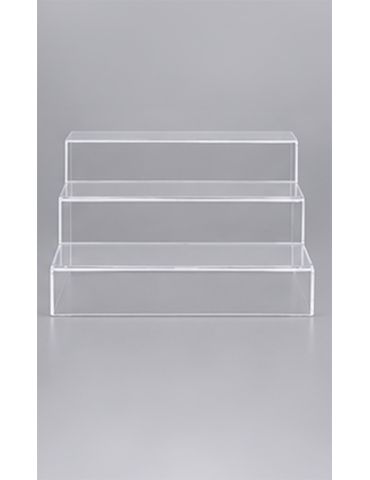 ESCALIER DE PRESENTATION 3 MARCHES : Transparent - SAFE® 2