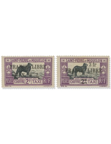 n° 55** et Taxe n° 56a* - Timbre SAINT-PIERRE ET MIQUELON Taxe