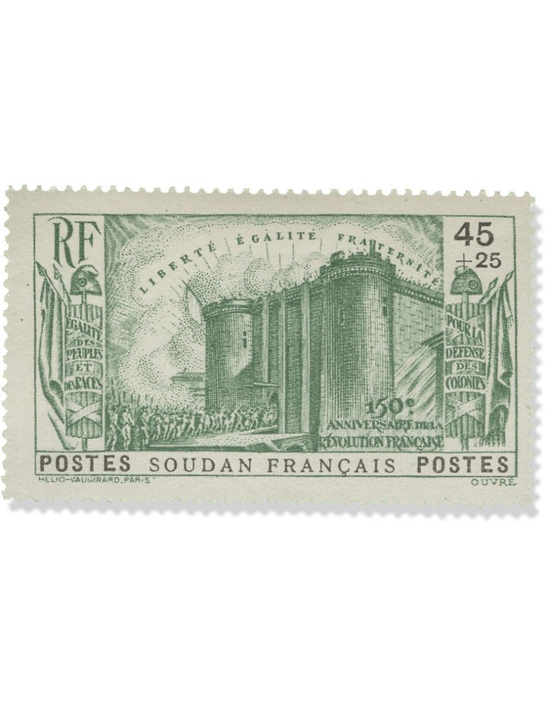 n° 105/109* - Timbre SOUDAN Poste
