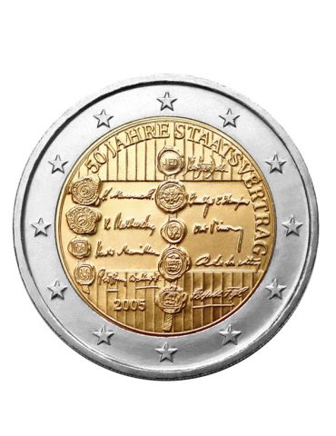 2 EURO COMMEMORATIVE 2005 : AUTRICHE (50e anniversaire du Traité d'État autrichien)