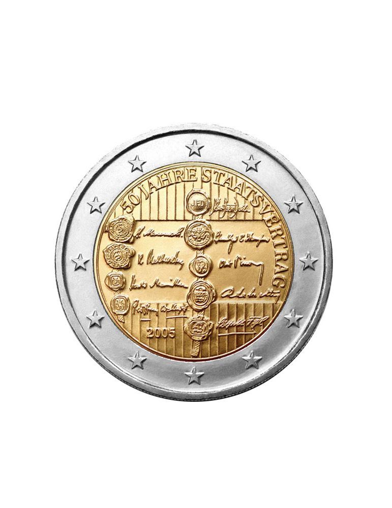 2 EURO COMMEMORATIVE 2005 : AUTRICHE (50e anniversaire du Traité d'État autrichien)