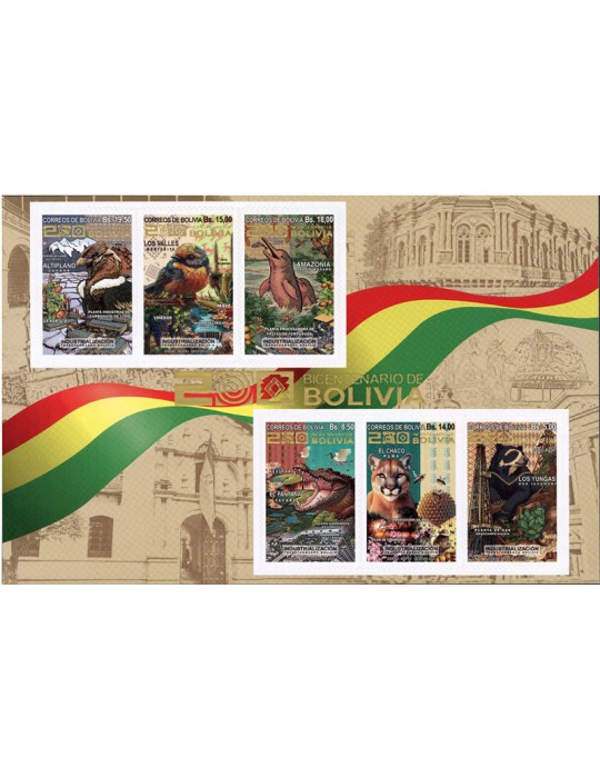 n° 1680/1685 - Timbre BOLIVIE Poste