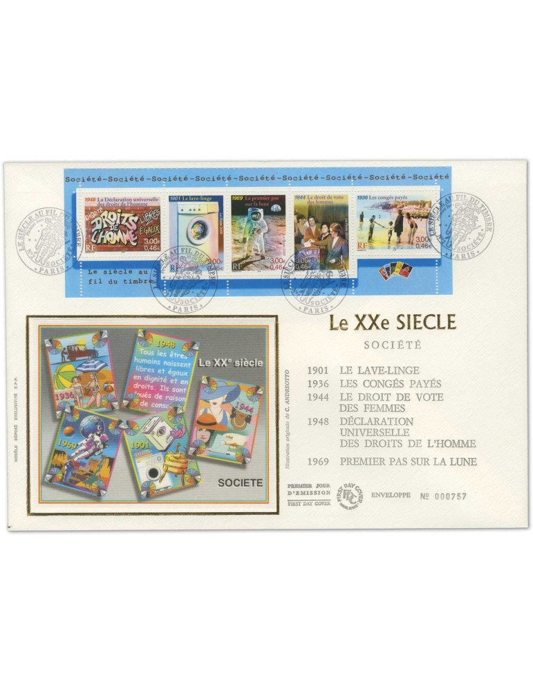 France : 20 enveloppes 1er jour différentes grand format