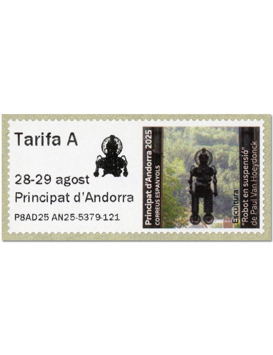 n° 8a - Timbre ANDORRE ESPAGNOL Timbres de distributeurs