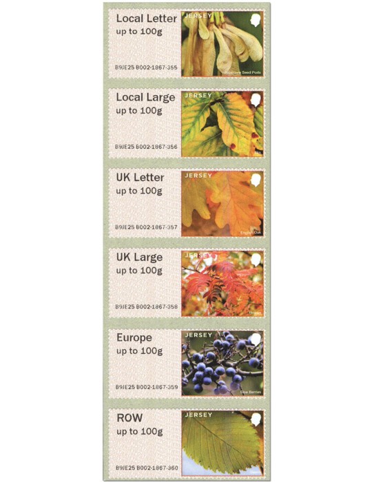 n° 90/95 - Timbre JERSEY Timbres de distributeurs