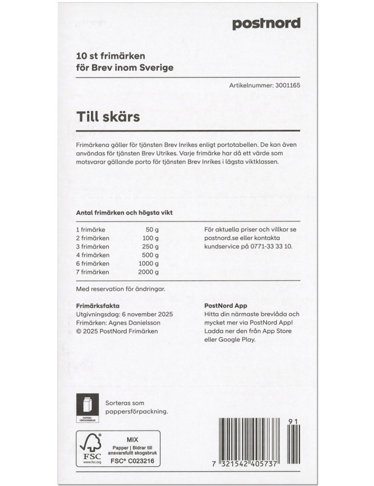 n° C3620 - Timbre SUEDE Carnets