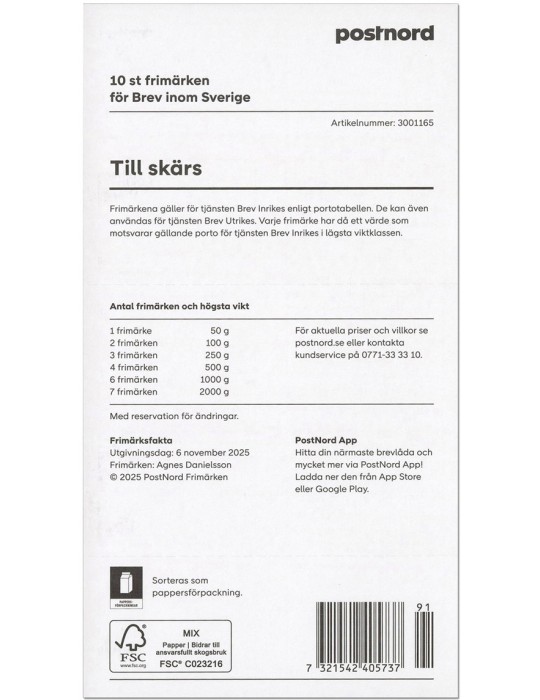 n° C3620 - Timbre SUEDE Carnets