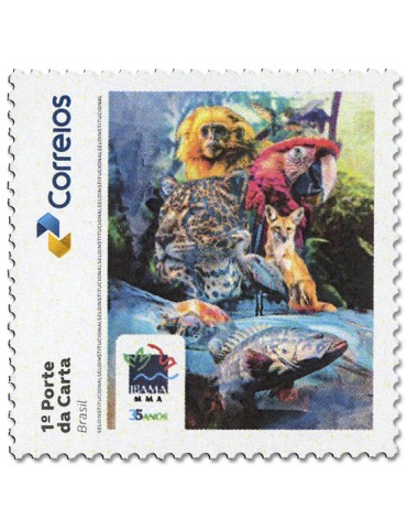n° 254Z - Timbre BRESIL Poste avec vignette