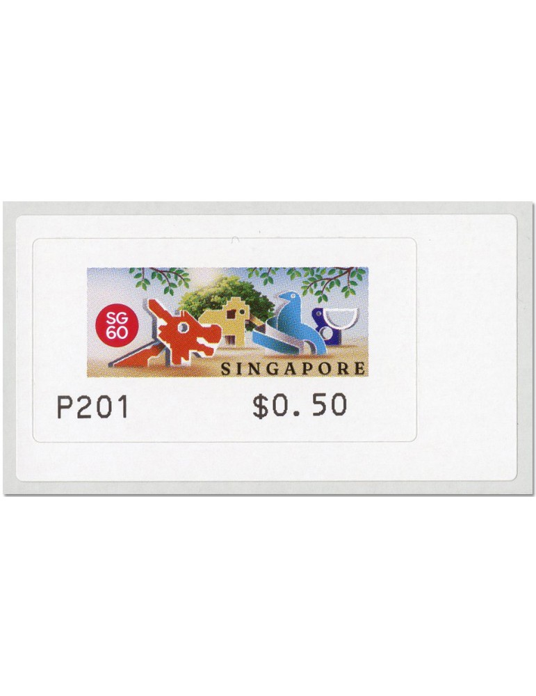 n° 27 - Timbre SINGAPOUR Timbres de distributeurs