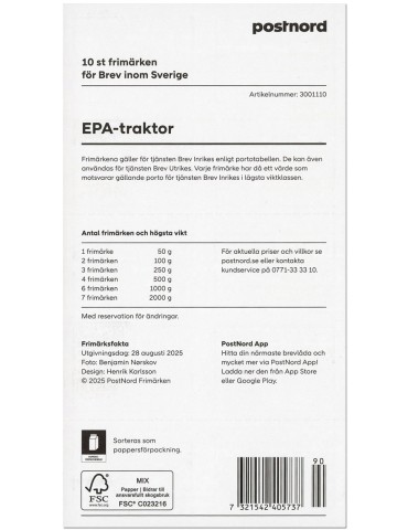 n° C3597 - Timbre SUEDE Carnets