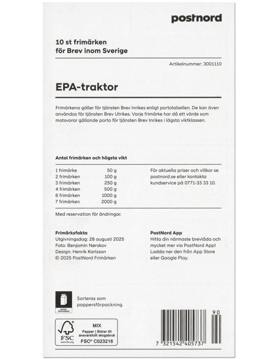 n° C3597 - Timbre SUEDE Carnets