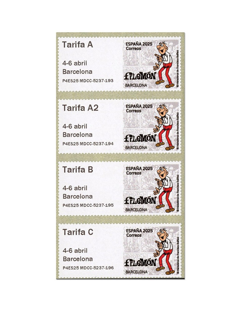 n° 216/216-1/216-2/216-3/216-4 - Timbre ESPAGNE Timbres de distributeurs