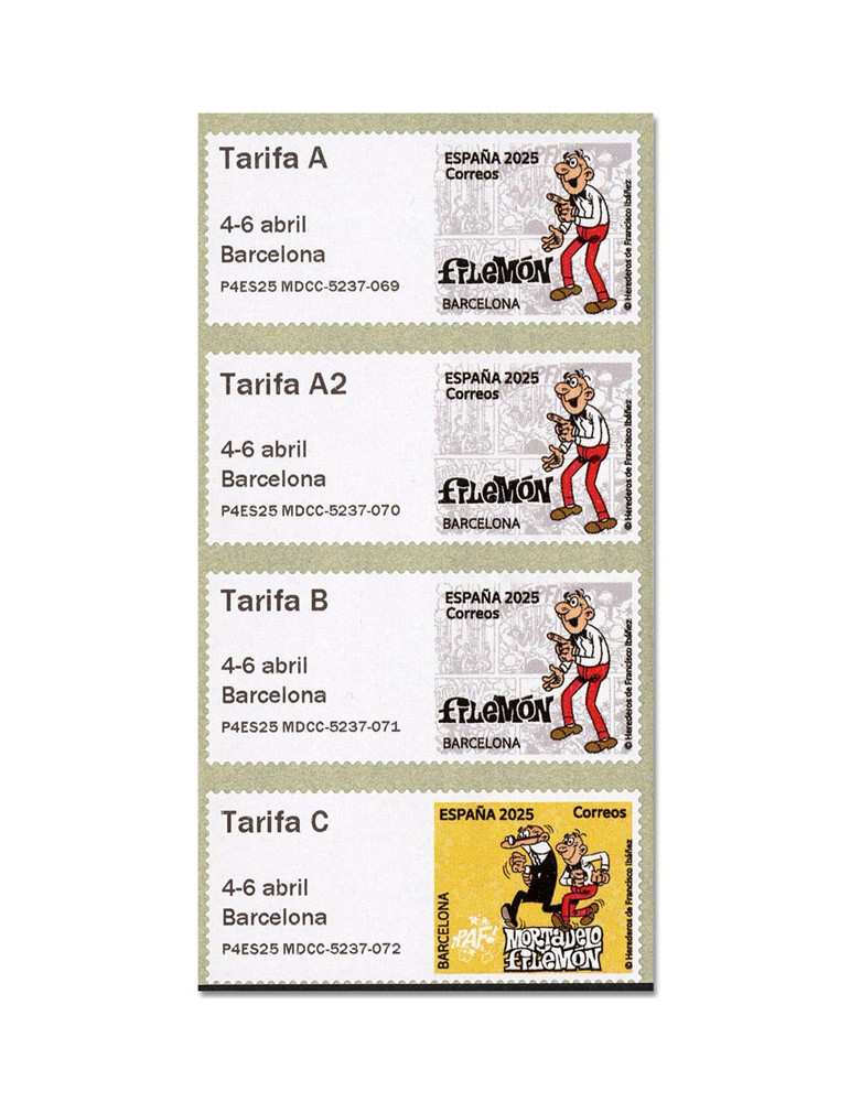 n° 216/216-1/216-2/216-3/216-4 - Timbre ESPAGNE Timbres de distributeurs