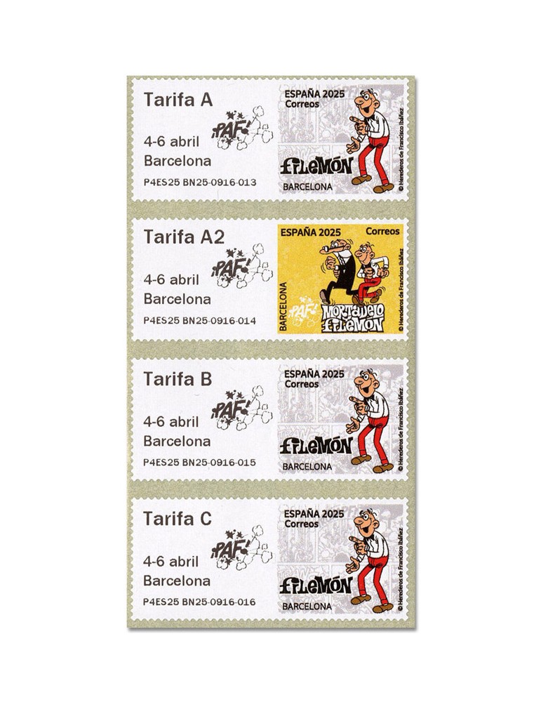 n° 216a/216a-1/216a-2/216a-3/216a-4 - Timbre ESPAGNE Timbres de distributeurs