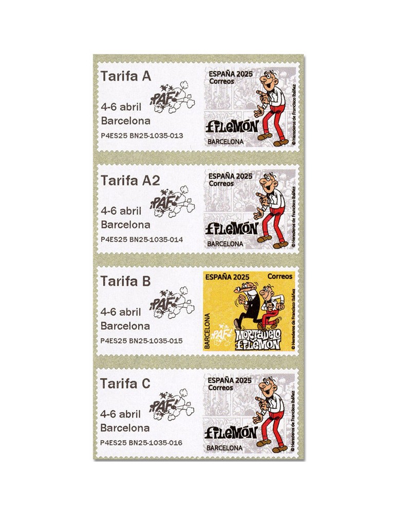 n° 216a/216a-1/216a-2/216a-3/216a-4 - Timbre ESPAGNE Timbres de distributeurs