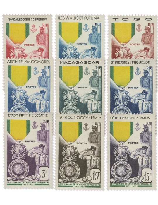 COLONIES : Grandes Series Coloniales (Centenaire de la médaille militaire)