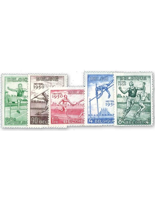 n° 827/831* - Timbre BELGIQUE Poste