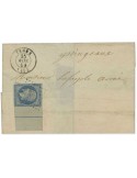n° 14Ai obl. sur lettre - Timbre FRANCE Poste