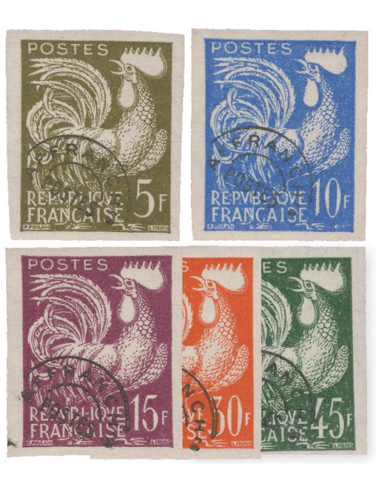 n° 107, 110, 112, 115, 117** ND - Timbre FRANCE Preobliteres