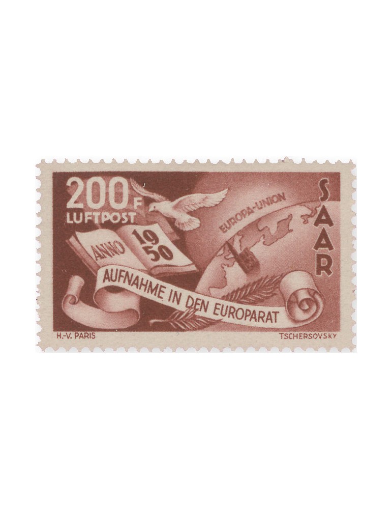 n° 13* - Timbre SARRE Poste Aerienne