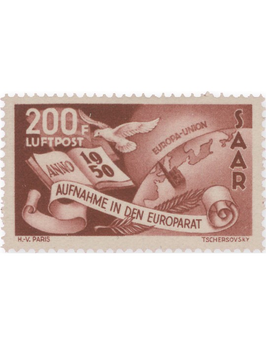 n° 13* - Timbre SARRE Poste Aerienne