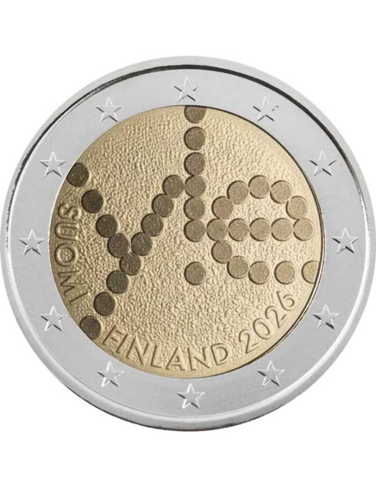 BU : 2 EURO COMMEMORATIVE 2026 COINCARD : FINLANDE - 100 ans de la Radiodiffusion (Version anglaise)