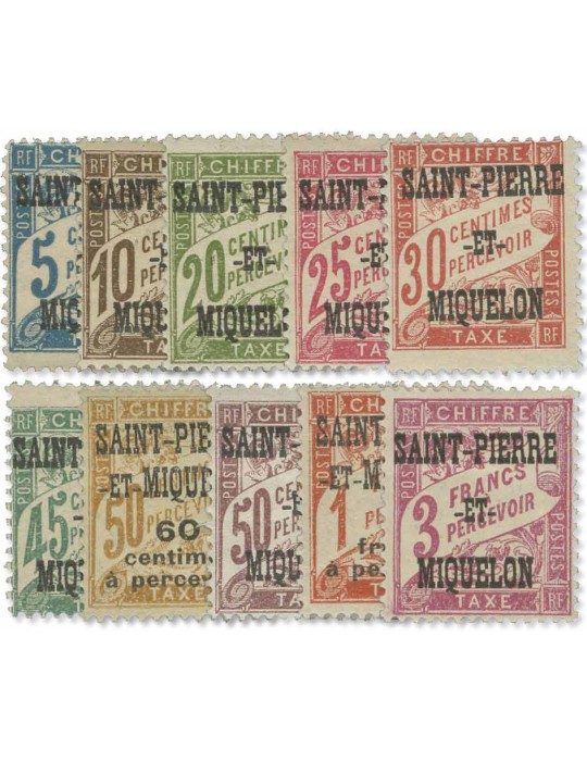 n° 10/20* - Timbre SAINT-PIERRE ET MIQUELON Taxe
