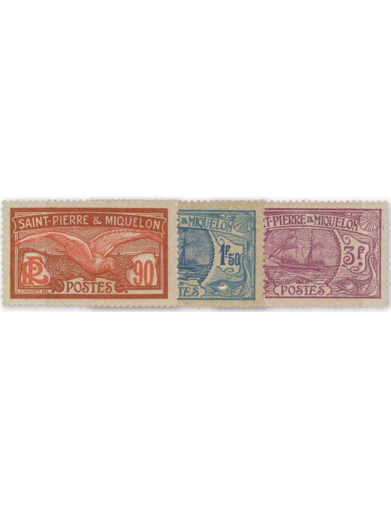 n° 129/131 - Timbre SAINT-PIERRE ET MIQUELON Poste