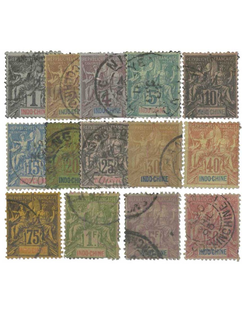 n° 3/16*/obl. - Timbre INDOCHINE Poste