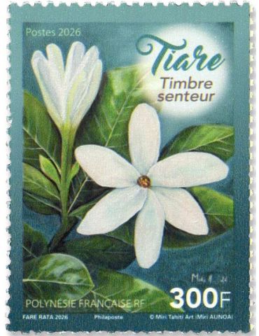 n° 1392 - Timbre POLYNESIE Poste - TIMBRE SENTEUR TIARE (13_26_208)