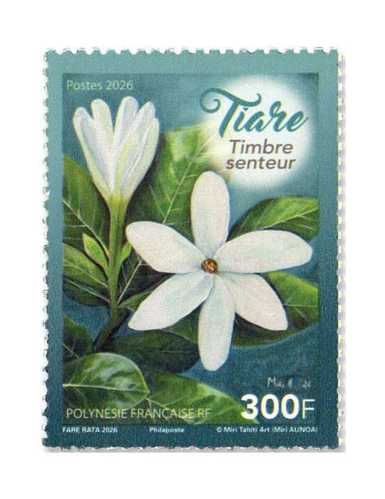 n° 1392 - Timbre POLYNESIE Poste - TIMBRE SENTEUR TIARE (13_26_208)