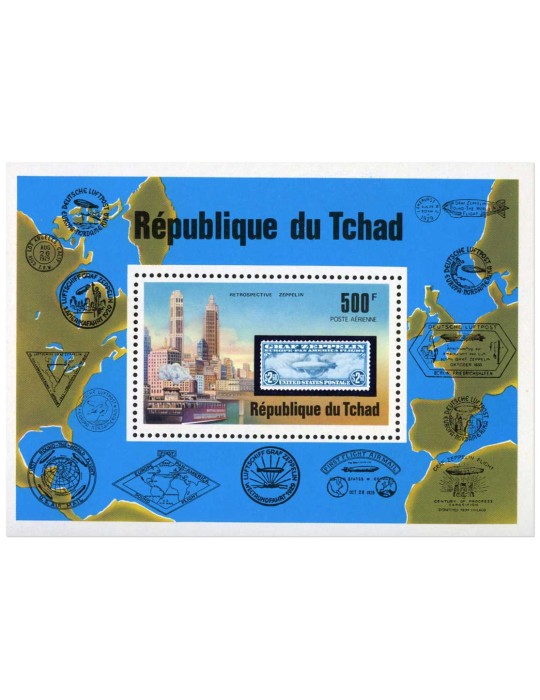 MONDE : Ensemble de 10 blocs neufs** (Zeppelin) différents