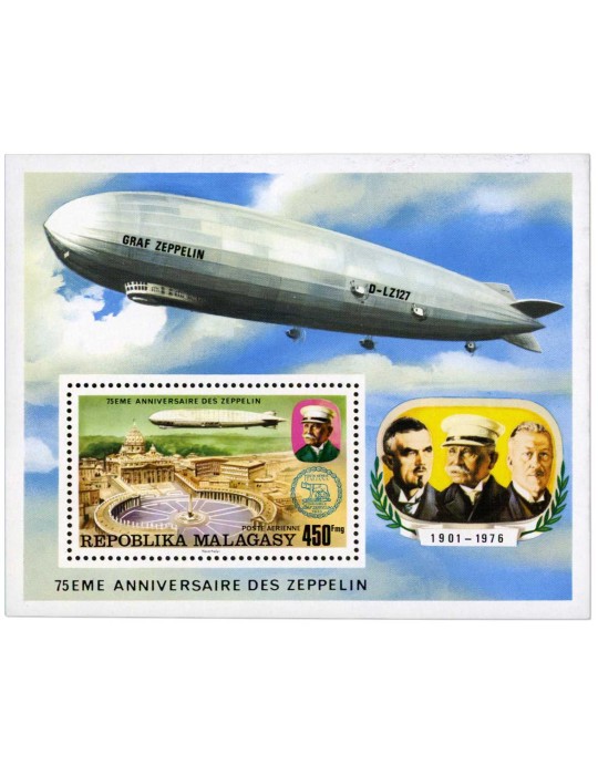 MONDE : Ensemble de 10 blocs neufs** (Zeppelin) différents