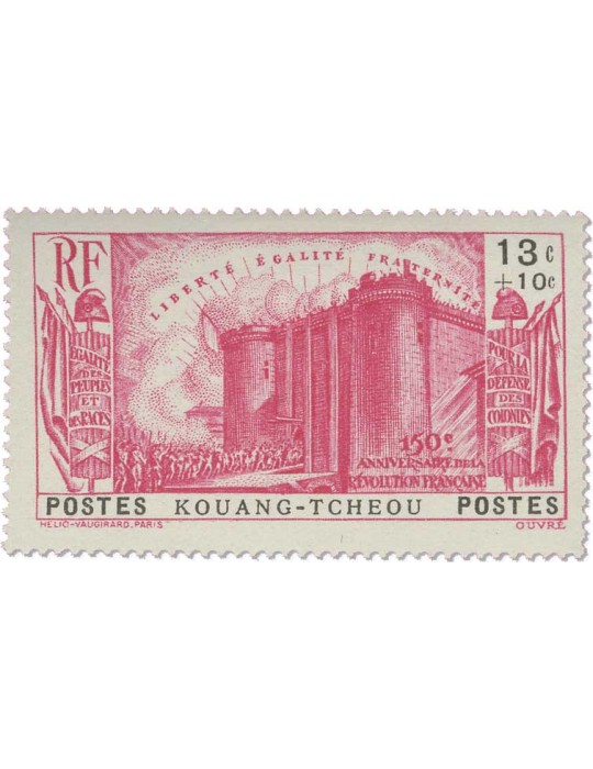 n° 120/124* - Timbre KOUANG-TCHEOU Poste
