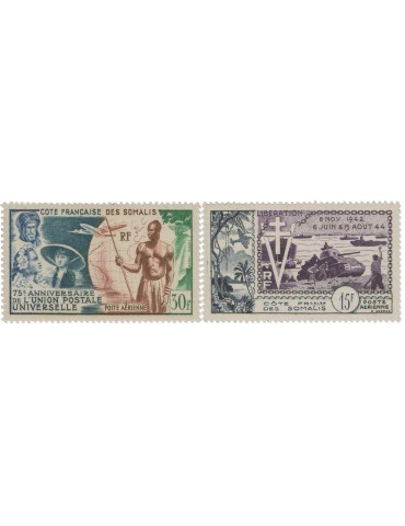 PA n° 23/24* - Timbre COTE DES SOMALIS Poste Aerienne