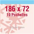 Pochettes double soudure - Lxh:186x72mm (Fond transparent)