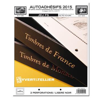 FRANCE AUTOADHESIFS FS : 2015 - 2E SEMESTRE (JEUX SANS POCHETTES)