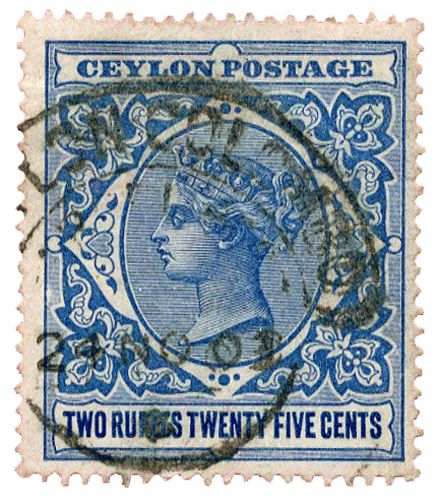 n°142 obl. - Timbre Ceylan Poste n°142 obl. - Timbre Ceylan Poste