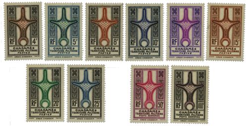 n°1/8** + PA n°1/2** - Timbre Ghadames Poste n°1/8** + PA n°1/2** - Timbre Ghadames Poste