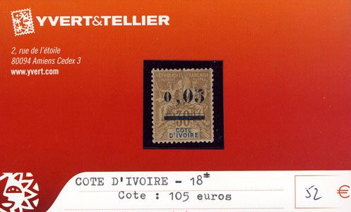 COTE D´IVOIRE - n° 18* COTE D´IVOIRE - n° 18*