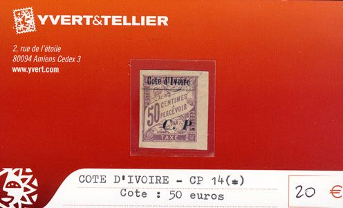 COTE D´IVOIRE CP - n° 14(*) COTE D´IVOIRE CP - n° 14(*)