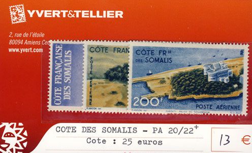 COTE DES SOMALIS - PA n° 20/22* COTE DES SOMALIS - PA n° 20/22*