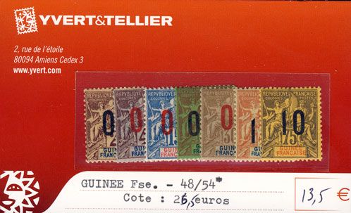 GUINEE - n° 48/54* GUINEE - n° 48/54*