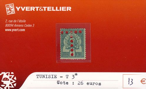 TUNISIE - Taxe n° 3* TUNISIE - Taxe n° 3*
