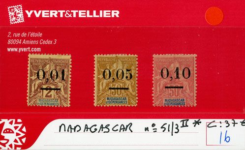 MADAGASCAR : n° 51/3 II* MADAGASCAR : n° 51/3 II*