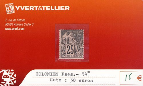 COLONIES FRANCAISES - n° 54* COLONIES FRANCAISES - n° 54*